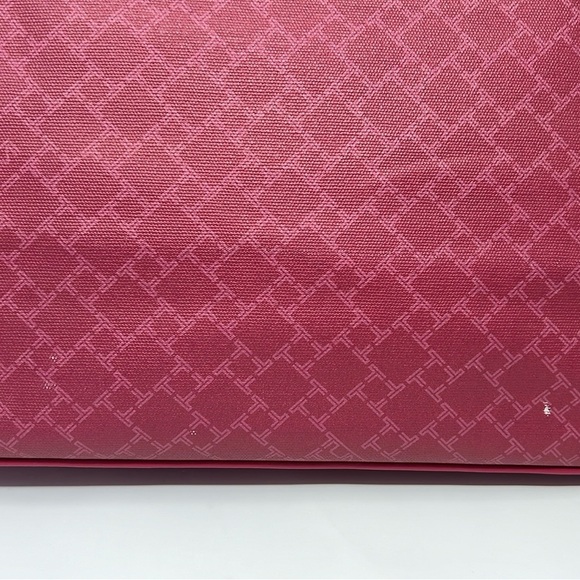 TUMI EVERYDAY TOTE BAG COATED CANVAS/ LEATHER/ RESPBERRY - Picture 10 of 13